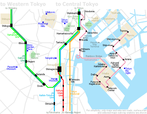 mapa-como-llegar-a-Roppongi-Tokio