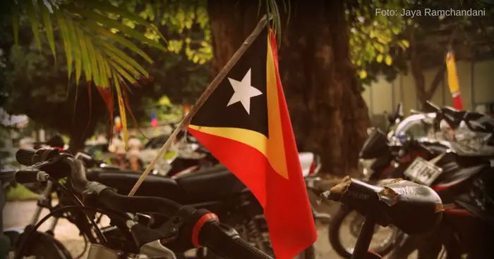 Timor Oriental bandera