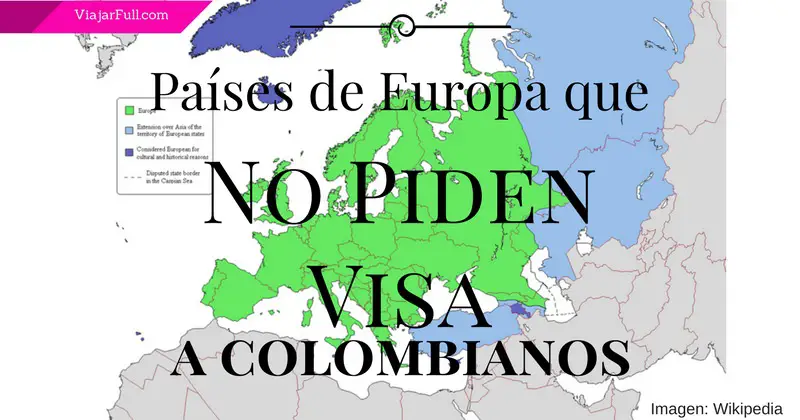 paises de europa sin visa para colombia