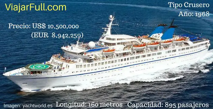 precio barco crusero 1968 capacidad 895 pasajeros