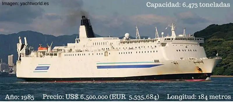 precio barco de 1985 capacidad 6473 toneladas