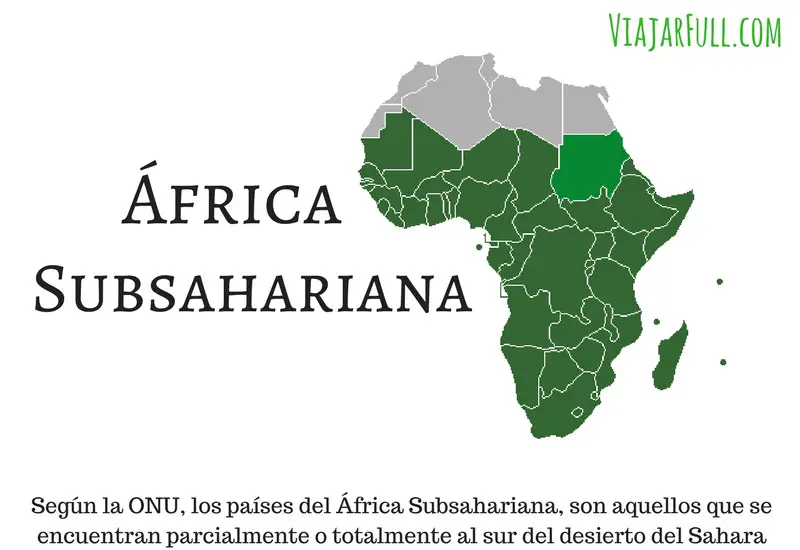paises del africa subsahariana mapa 