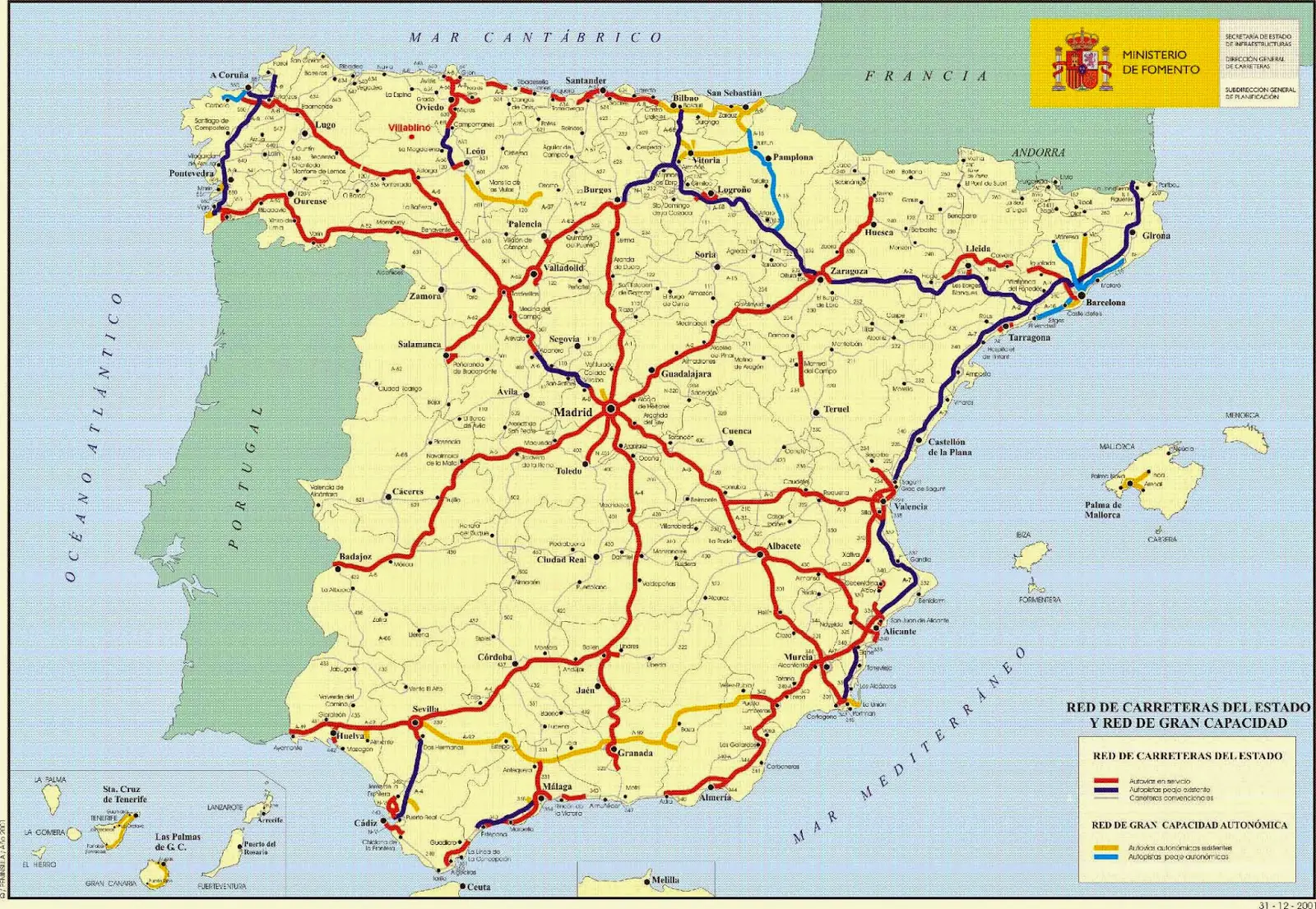 Mapa de Carreteras de España y Portugal MAPAS DE CARRETERAS