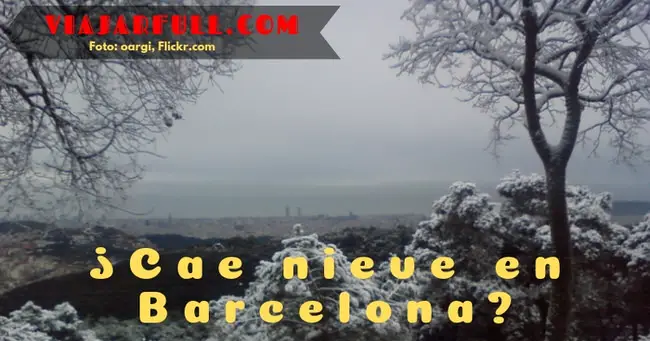 Cae nieve en Barcelona