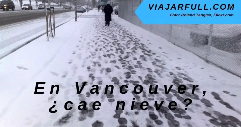 En Vancouver cae nieve