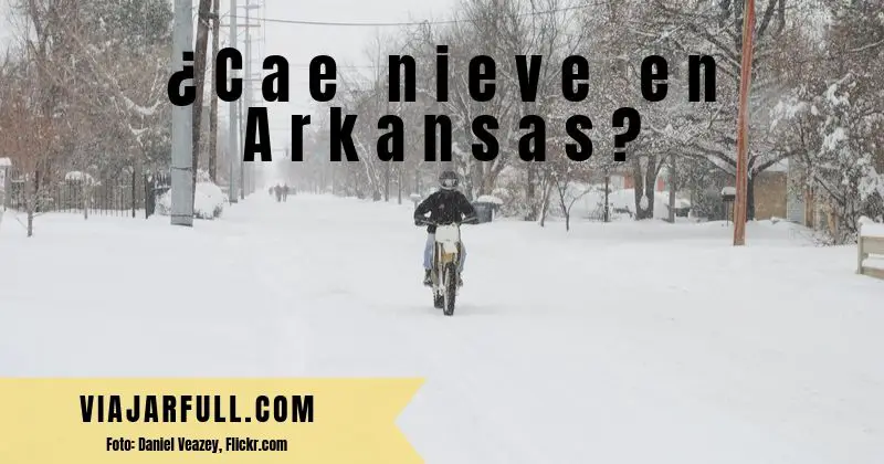 en Arkansas cae nieve