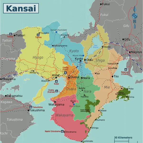 Kansai mapa