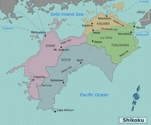shikoku mapa