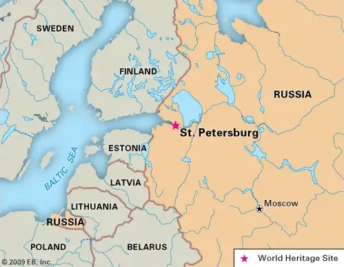 san petersburgo ubicacion mapa
